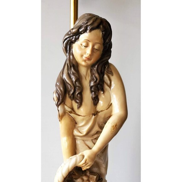 VINTAGE CAPODIMONTE HAND PAINTED LAMP MADE IN ITALY - Picture 3 of 12